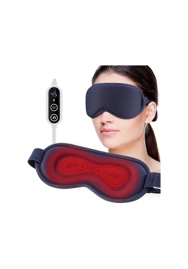 Lichen Usb Elektrikli Isıtma Göz Maskesi, Sıcak Kompres Göz Gri