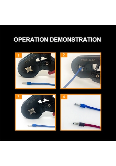 Konesam Hsc8 Profesyonel Kablolama Pensesi - 0.25-10mm² Arası Tüm Kablolar İçin, Rahat Kullanım Ve Dayanıklı Kırmızı