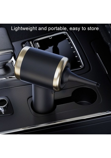 Araba Elektrikli Süpürge Elektrikli Süpürge Üfleyici Çift Amaçlı Kablosuz Mini Elektrikli Süpürge Siyah Altın