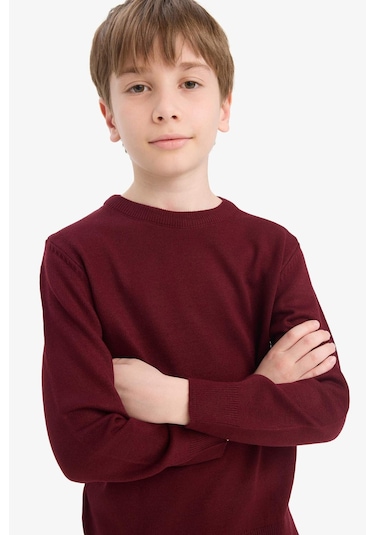 Defacto Erkek Çocuk Bisiklet Yaka Triko Kazak A4992a825wnbr194 Bordo Defacto Erkek Çocuk Bisiklet Yaka Triko Kazak A4992a825wnbr194 Bordo