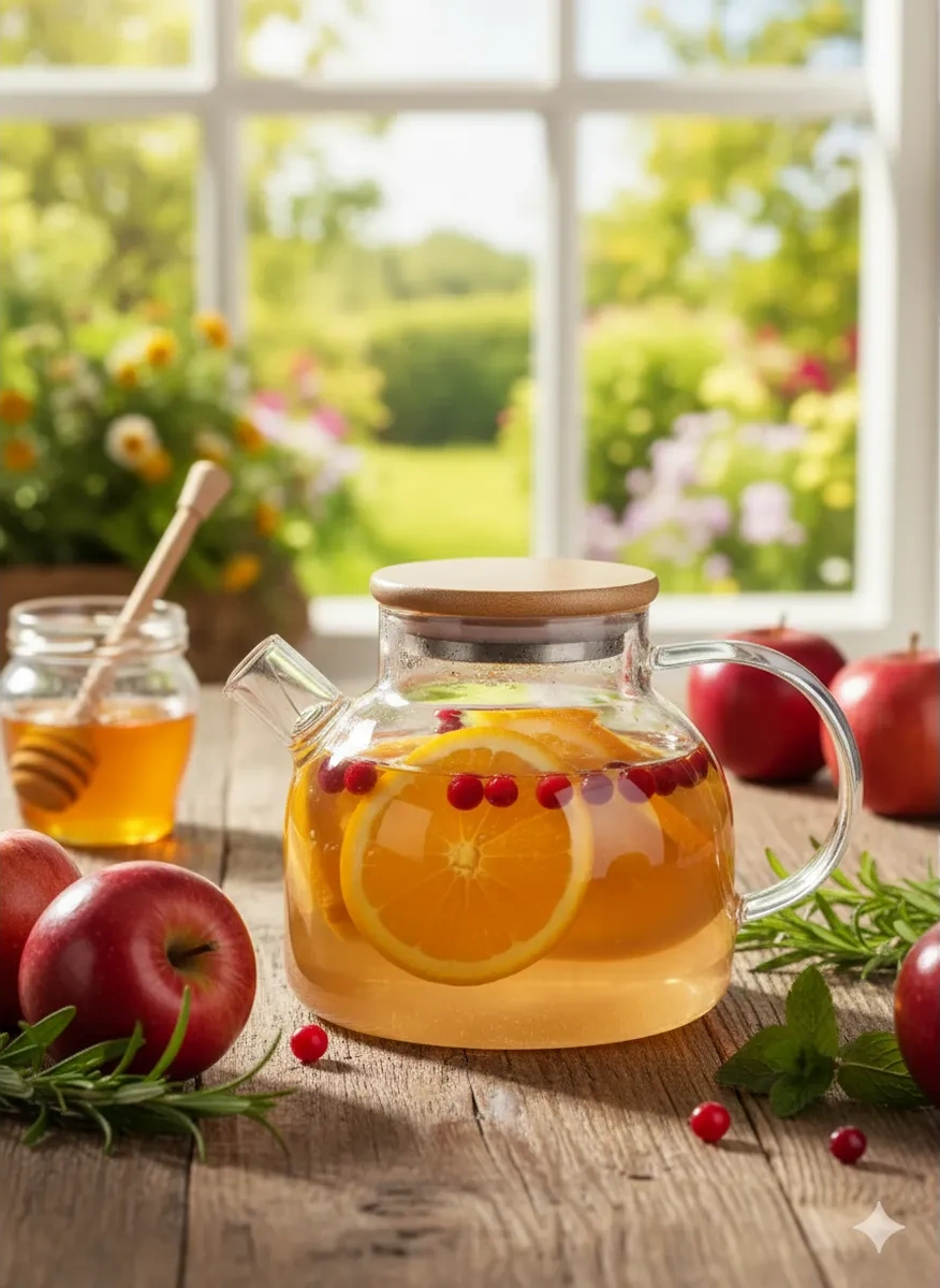 Cnglass Bambu Kapaklı Demlik Çaydanlık 8781920 Beyaz