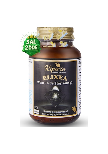 Kiperin Elixea Longevity Anti-aging Ve Canlandırıcı Etki Çin Geveni Ekstresi, Nadh, Pirolokinolin Kinon, Resveratrol, Glutatyon, Koenzim Q10, Nmn 60 Kapsül