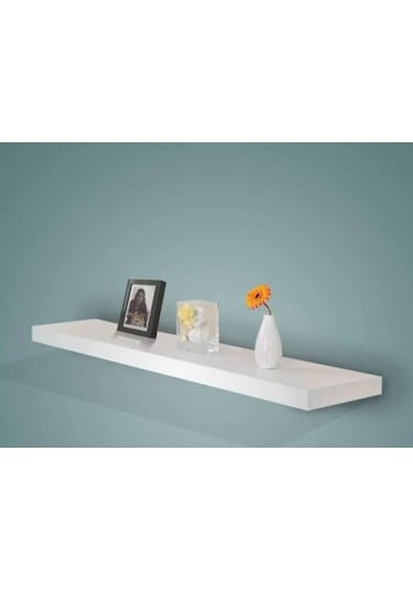 Rafkestir 80 X 15 Gizli Bağlantılı Duvar Rafı ( Parlak Beyaz )