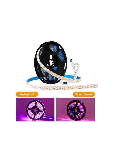 Tongxida 3 M Su Geçirmez Led Dikim Dolum Işık, Usb El Tarama, Karartma, Tam Spektrum Bitki Lambası Mor - Pembe