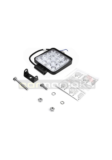 Cree Off Road Sis Farı - Lamba 16 Led Kare Çalışma Lambası 2 Adet