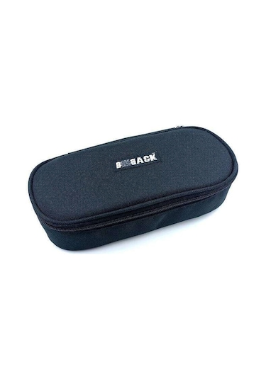 Bback Kumaş Oval Kalem Kutusu Siyah