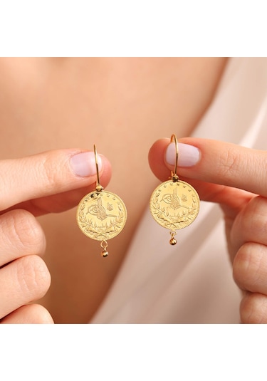 Sembol Gold 14 Ayar Altın Reşat Sallantılı Küpe Toplu