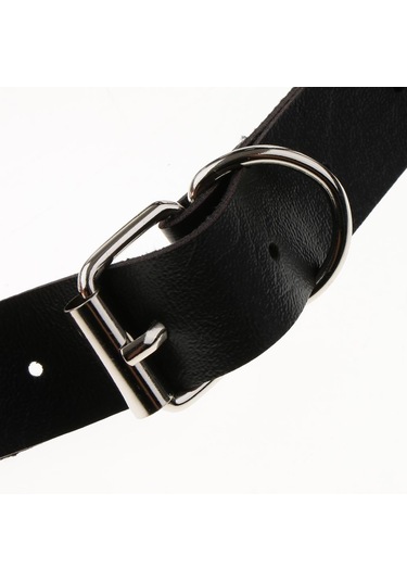 Suntek Kadın Pu Deri Koşum Jartiyer Kemer Ayarlanabilir Bel Siyah