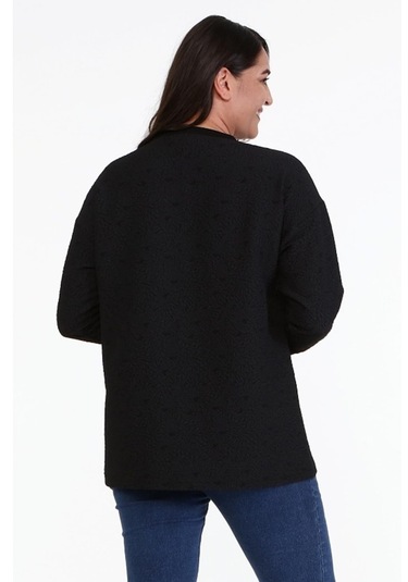 Jakarlı Bisiklet Yaka Sweatshirt