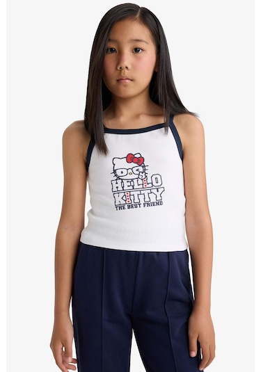 Defacto Kız Çocuk Hello Kitty Atlet F8271a825hswt80 Beyaz