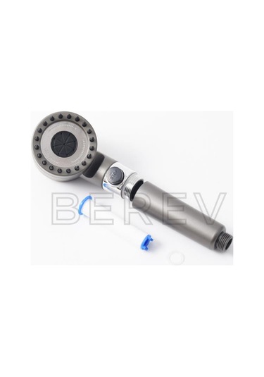 3 Fonksiyonlu Start Stop Tuşlu Filtreli Basınçlı Masaj Etkili Duş Başlığı Krom Hortum Ve Mafsal Set Siyah - Krom