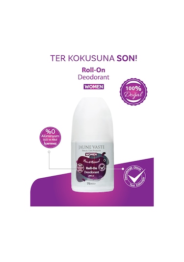 Jaune Vaste Pure & Natural Doğal Kadın Roll-On Deodorant 75 ML