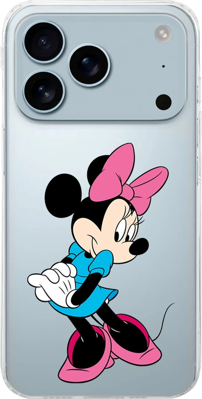 Apple Uyumlu iPhone 17 Pro İle Minnie Mouse 7 Baskılı Şeffaf Kılıf