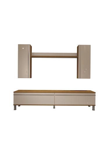 Decoraktiv Eko 7 Mdf Std Krom Ayaklı Tv Ünitesi Tv Sehpası Pera - Beyaz