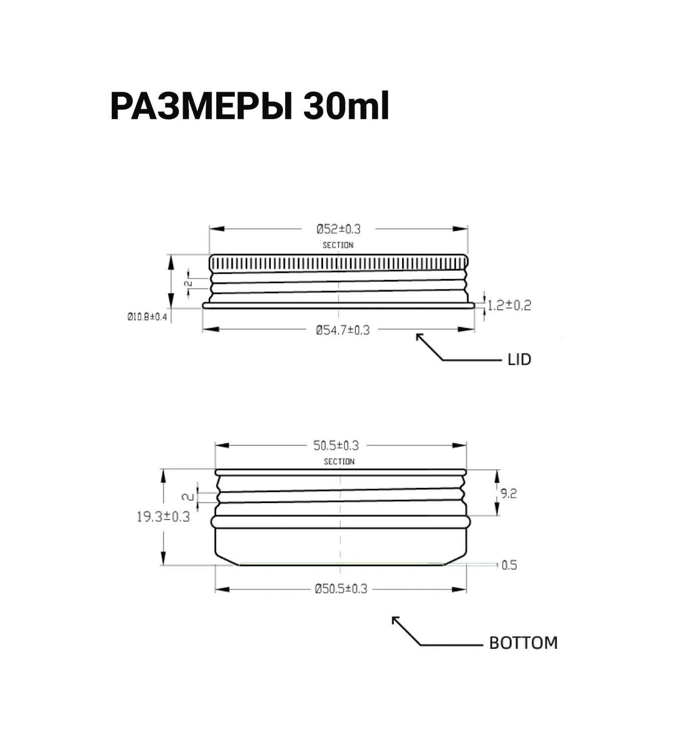 Ruspacking Cam Borular, 30 Ml Mum Kalıpları Alüminyum 150691398 Gri