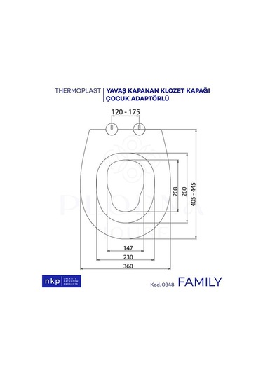 Family C Model Çift Kullanımlı Klozet Kapağı Küçük&büyük Çocuk Ad
