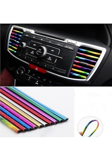 Meyzone Araç Içi Klima Izgara Hava Çıkış Dekoratif Şeritler Klima Şerit