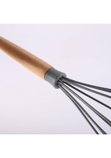 Gri Yumurta Mikseri Isıya Dayanıklı Karışım Manuel Kullanışlı Rahat Sap Çırpma Mutfak Aracı Gri