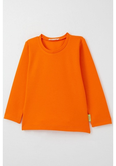 Breeze Kız Bebek Uzun Kollu Tişört Basic 9 Ay-3 Yaş, Turuncu Turuncu