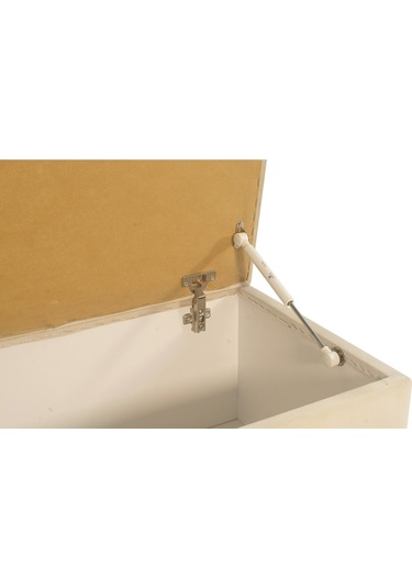 Vetra V2 Sandıklı Puf  Krem Dilimli Model Sandıklı Puf Bench - Sandıklı Yatak Ucu Bankı