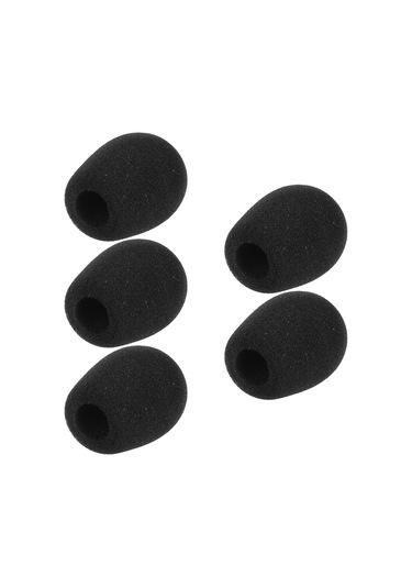 Youmex 5 Adet Siyah Mikrofon Köpük Koruması D Tipi - 40mm Yükseklik, 40mm Dış Çap, 14mm İç Çap - Ses Gürültüsünü Azaltır, Lapel/lavalier Uyumlu