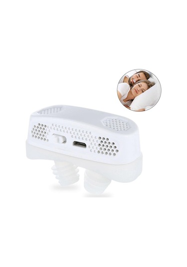 Hangfox Silikon Uyku Uyum Aleti: Akıllı Solunum Desteği İle Horlama Engeli, Beyaz