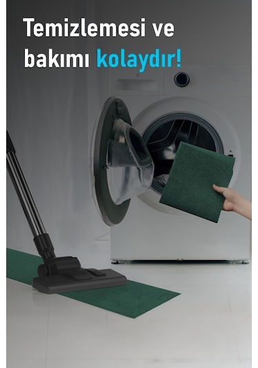 Halifleks Yapışkan Tabanlı Merdiven Basamak Paspası Rip Halı Kaymaz Tabanlı - Yeşil Null