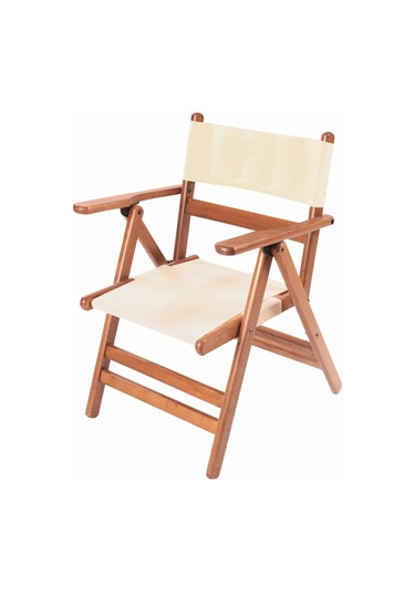 Marmaris Katlanır Ahşap Bahçe Seti: 80X160 Masa +4 Pvcli Sandalye