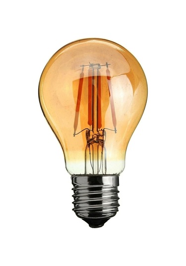 Amber Cam A60 Rustik Led Filament Ampul 4w E27 Gün Işığı Vintage