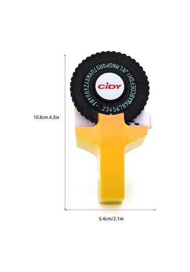 Tenfowee Sarı Mini Etiket Yazıcı - 9mm Genişliğinde 2 Adet Bant 1 Siyah, 1 Rastgele Renk İle El Defteri Dekorasyonu İçin Plastik Baskı Makinesi Tenfowee Sarı Mini Etiket Yazıcı - 9mm Genişliğinde 2 Adet Bant 1 Siyah, 1 Rastgele Renk İle El Defteri Dekorasyonu İçin Plastik Baskı Makinesi