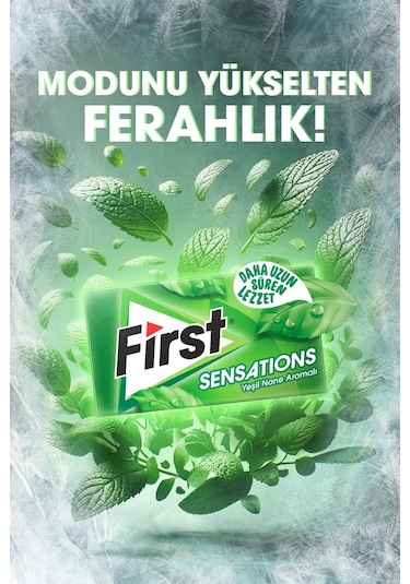First Sensations Yeşil Nane Aromalı Sakız 12 x 27 G