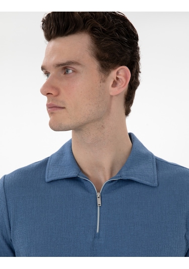 Pierre Cardin Erkek Mavi Tişört 50302586-vr036 Mavi