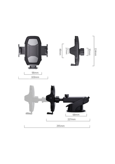 Cbtx Global  Hb-06c-01m Araba Merkezi Konsol Vantuz İçin Telefon Tutucu Araç Telefonu Montaj Standı