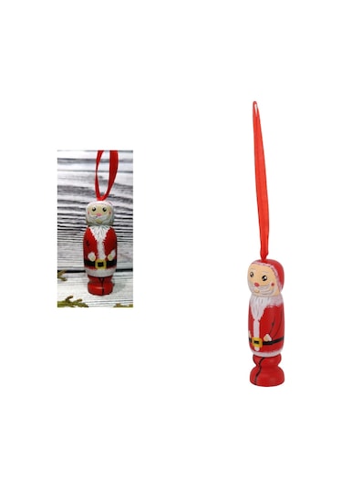 Yunboo Ahşap Noel Baba Süsü - Çekmeceli Tasarım, Asma/rakip Oynatma, Noel Ağacı/ev Dekorasyonu, Kaliteli Çam, Eğlenceli Hediye