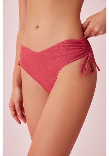 Suwen Yanı Büzgülü Bikini Alt Sb24415a142 Gülkurusu