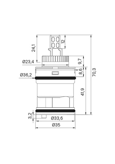 Iddıs 35 Mm Mezura Kartuşu, Ayaklı 139585609 Siyah