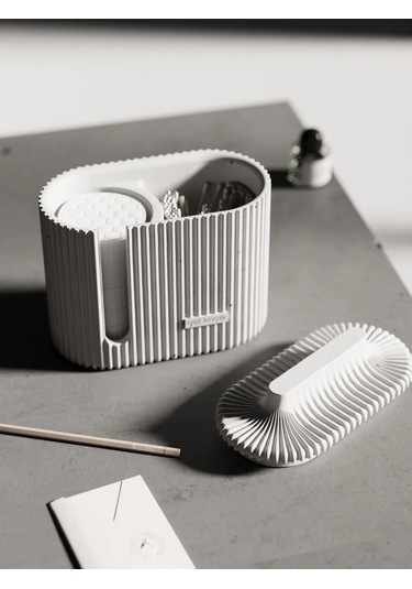 Getknow Home Kapaklı Pamuk Disk Ve Çubuk Kabı 342136040 Beyaz