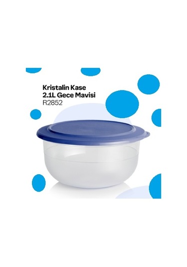 Tupperware Kristalin Kase Servis Saklama Kabı Gece Mavisi 2.1 L Gece Mavisi