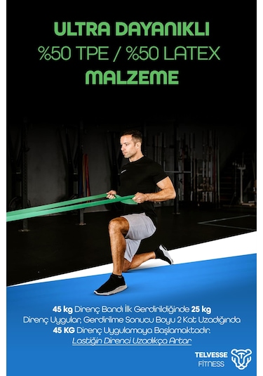 25 + 35 + 45 Kg 3'lü Set Barfiks Lastiği Gym Resistance Band Antrenman Kas Geliştirme Bandı