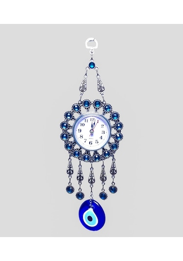 Nazar Boncuklu Küçük Duvar Saati (413484811) Çok Renkli