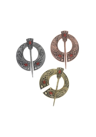 Suntek El Işi Yarım Daire İskandinav Ortaçağ Viking Pimi Broş Antik Pirinç Çok Renkli