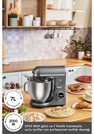 Karaca Mastermaid Chef Ultra D2000 W Dijital Ekranlı Hamur Yoğurma Makinesi
