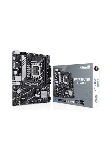 Asus Prime B760M-K Intel B760 8000 MHz (OC) DDR5 Soket 1700 mATX Anakart
