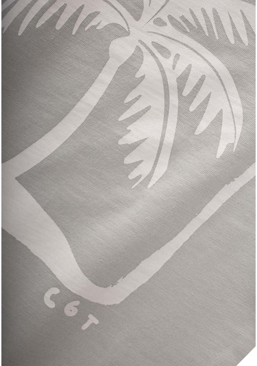 Cigit Palmiye Baskılı T-shırt 2-8 Yaş Mint Yeşil Mint Yeşili