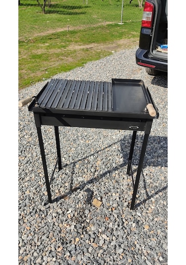 İklim Sac Tava Oluklu Izgaralı Mangal 40 x 60 CM