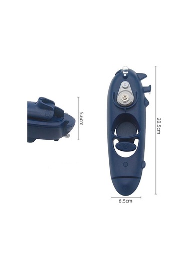 8'i 1'den 1 Paslanmaz Çelik Çok İşlevli Elle Yakalanmış Şişe Açıcı Koyu Mavi Mavi