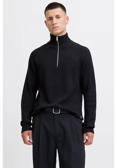 Jack & Jones Erkek Kazak 12278919 Siyah Siyah