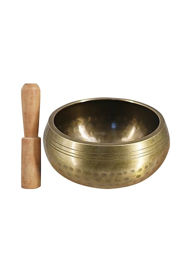 Vkemall Tibet Budist Şarkı Kasesi Buda Ses Kasesi Meditasyon İçin Müzik Aleti -altın-22