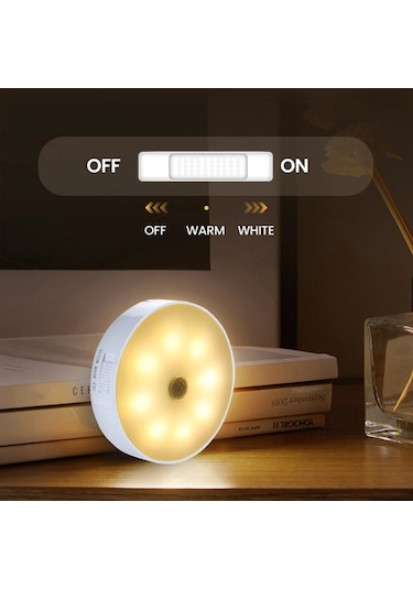 Dailylink Usb Şarjlı Gece Lambası Iki Renkli Pır Hareket Sensörlü