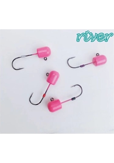 River Hunter Pembe Glowlu Jighead 4 Lü Paket 3,5gr - Standart